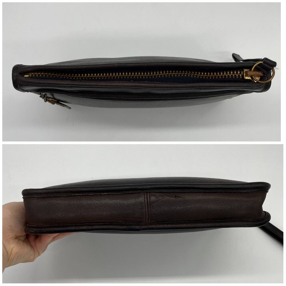 Vintage Coach NYC Standard Clutch 5140 Mocha 1980s - Picture 5 of 10